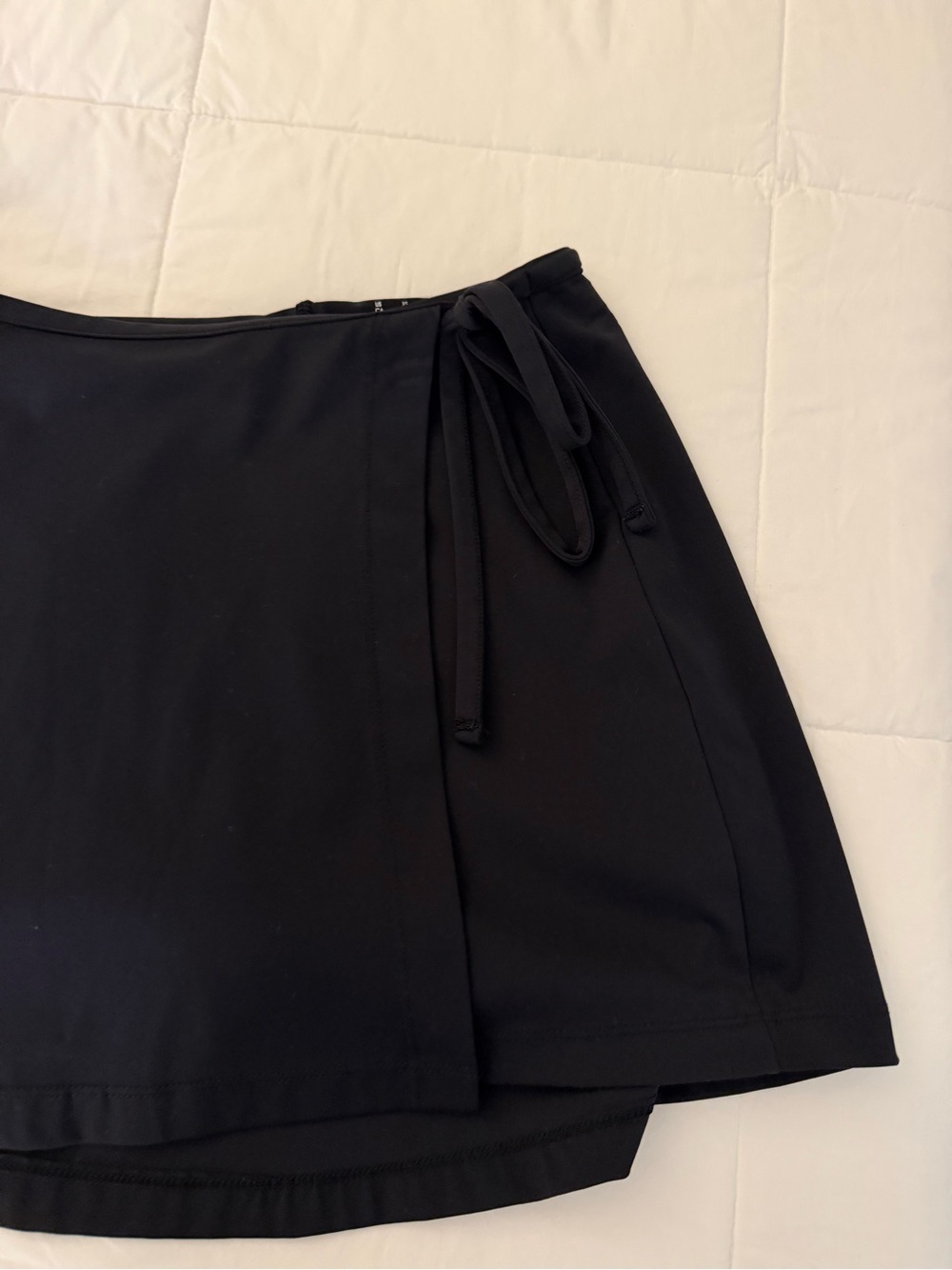 Women's Black Wrap Skort with Tie Waist